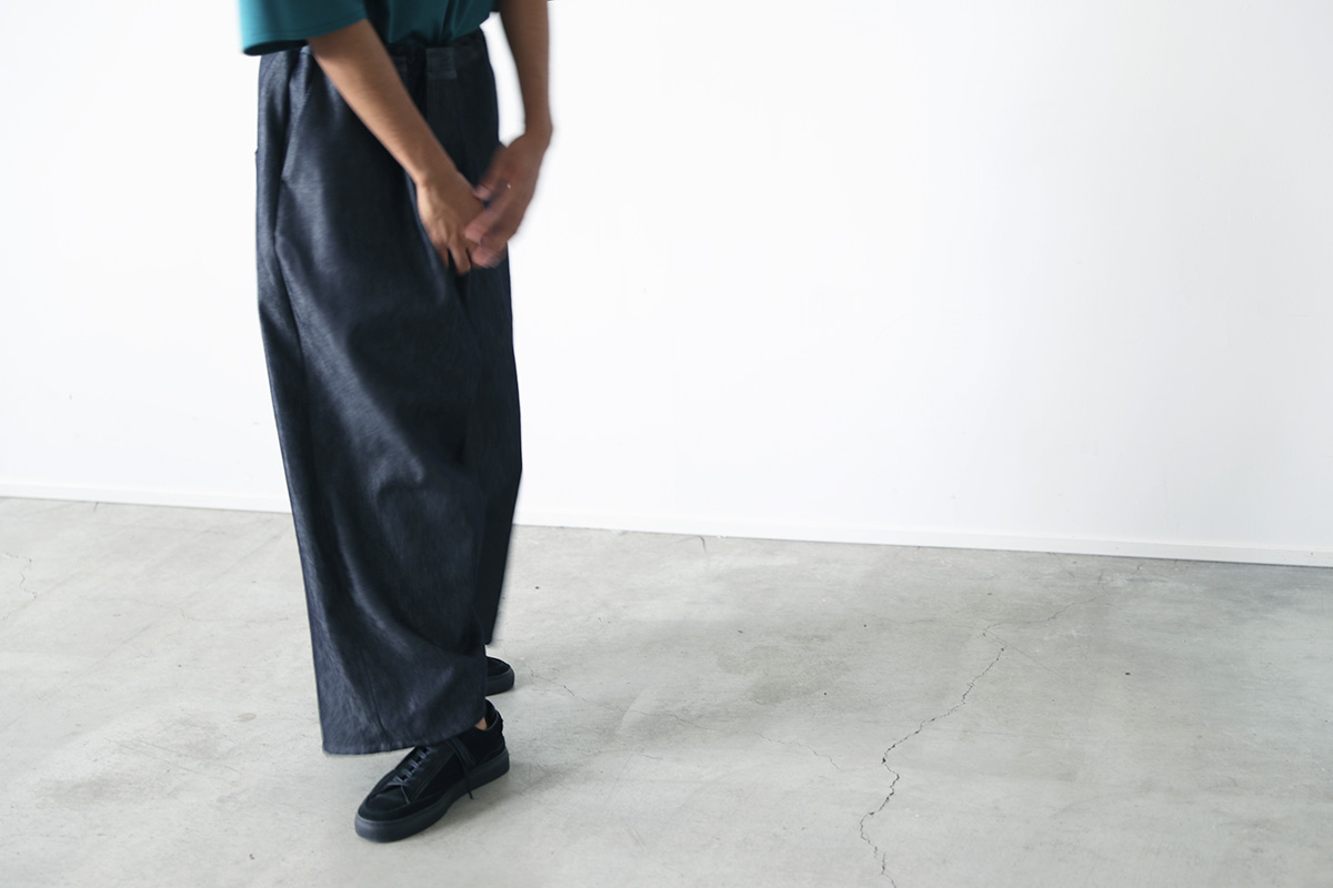 VU ヴウ wide silhouette pants vu-s22-p14[DEEP BLUE]:s_