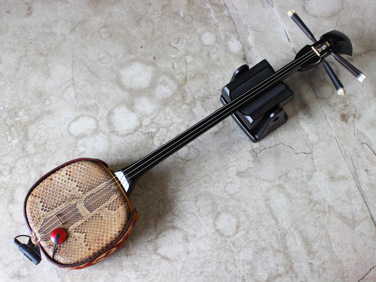 ② 沖縄三線 本蛇革 ケース付き 初心者 入門 蛇皮 本革 Amazon.co.jp