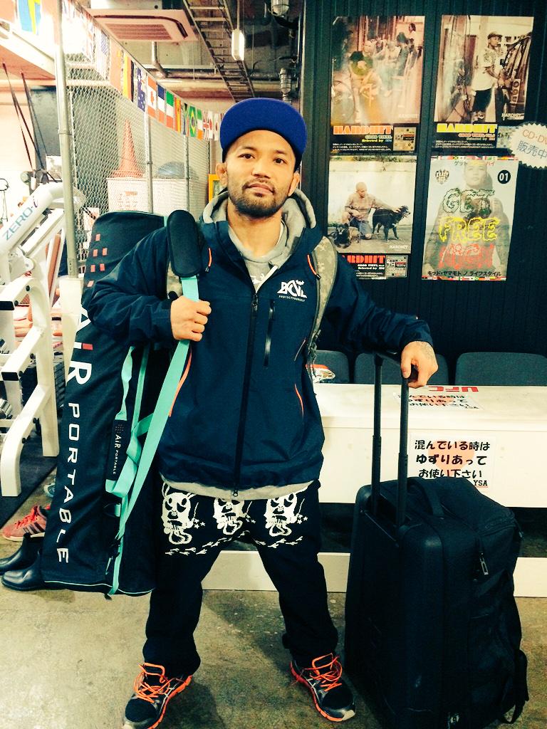山本KID徳郁選手がUFC184参戦のため、いざロサンゼルスへ出発です