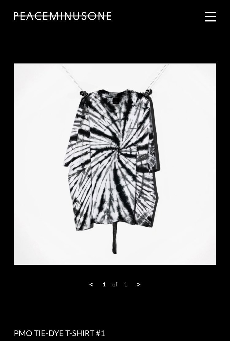 peaceminusone TYE-DYE T-SHIRT #1 【公式通販】