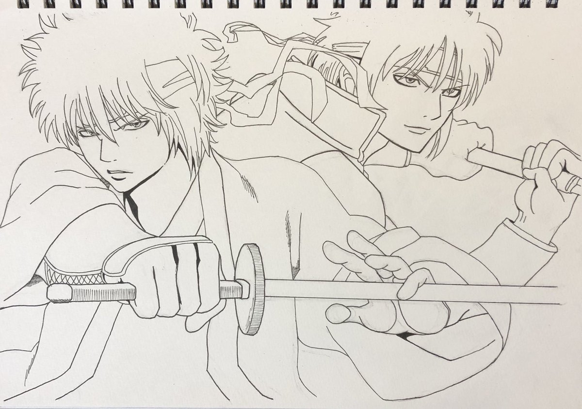 銀魂 白夜叉と攘夷志士時代の高杉晋助 下描き完成! どの漫画