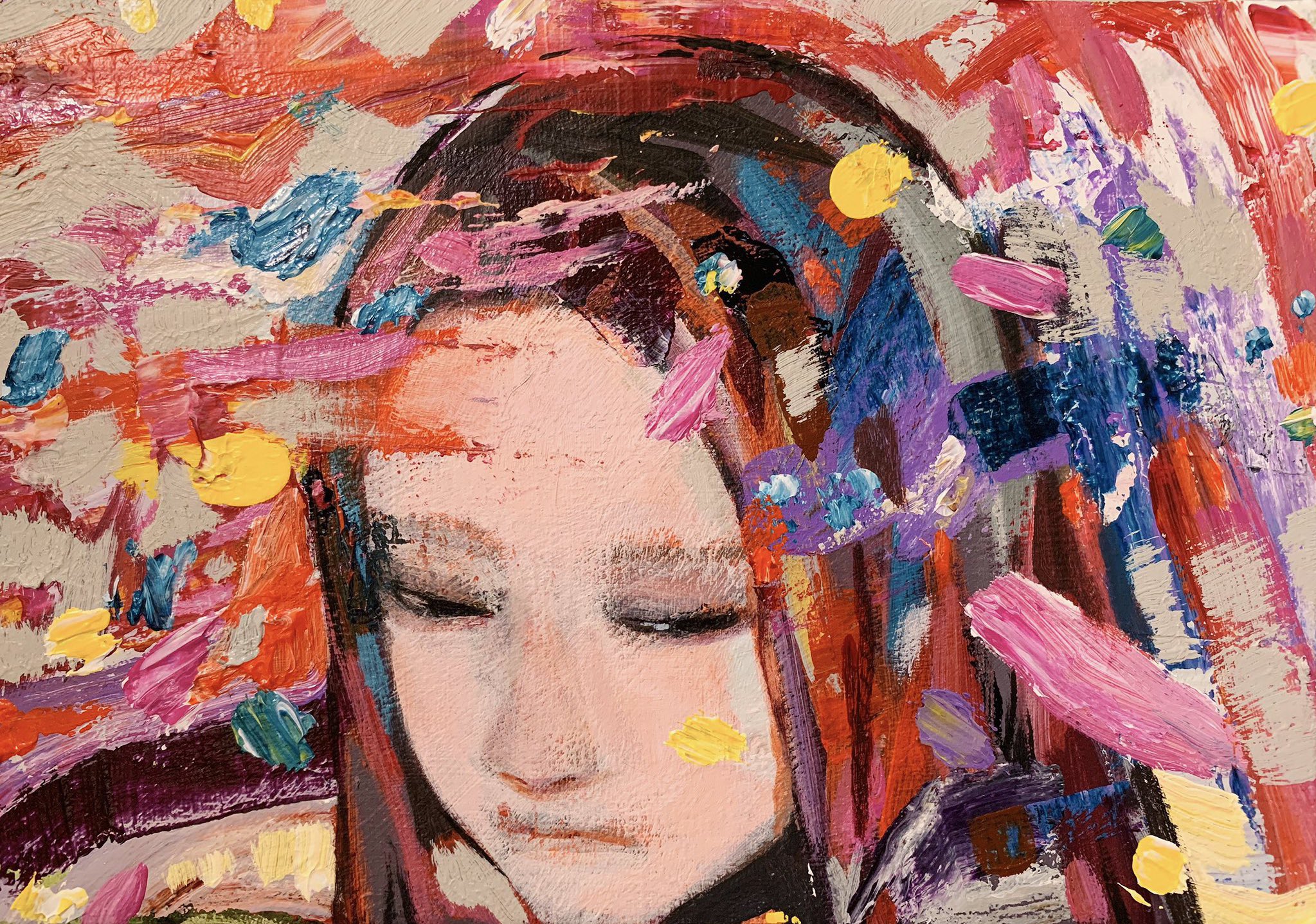 藤川さき 油彩作品 藤川さき 油彩作品 オリジナル 藤川さき 油彩作品