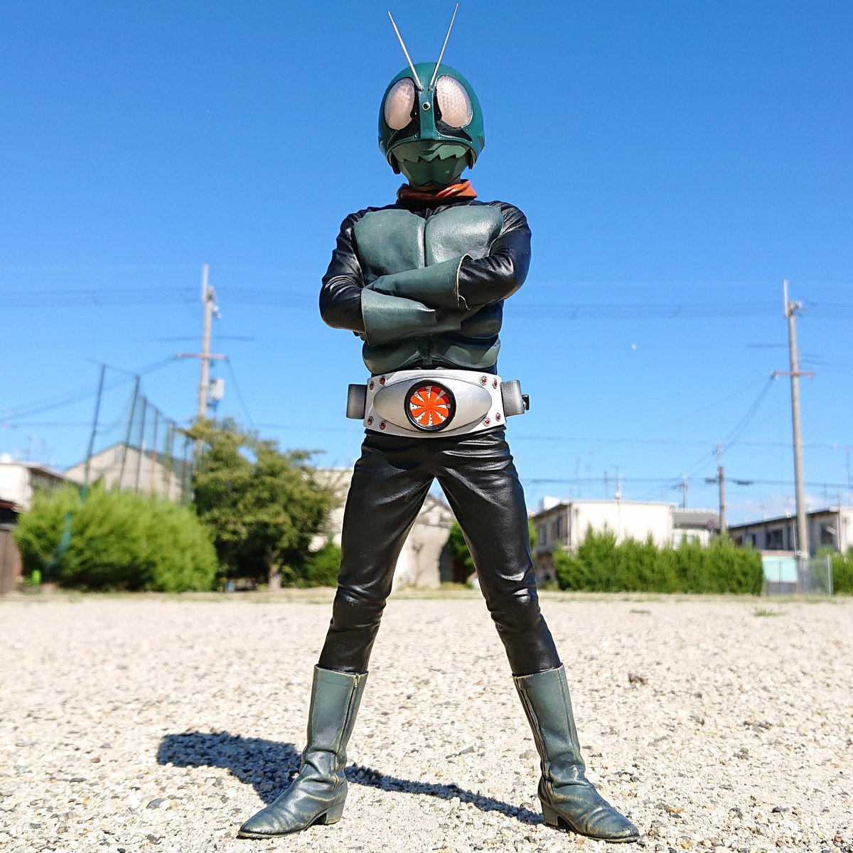 ビリケン商会の『仮面ライダー旧1号』完成しました♪ ソフビキット初