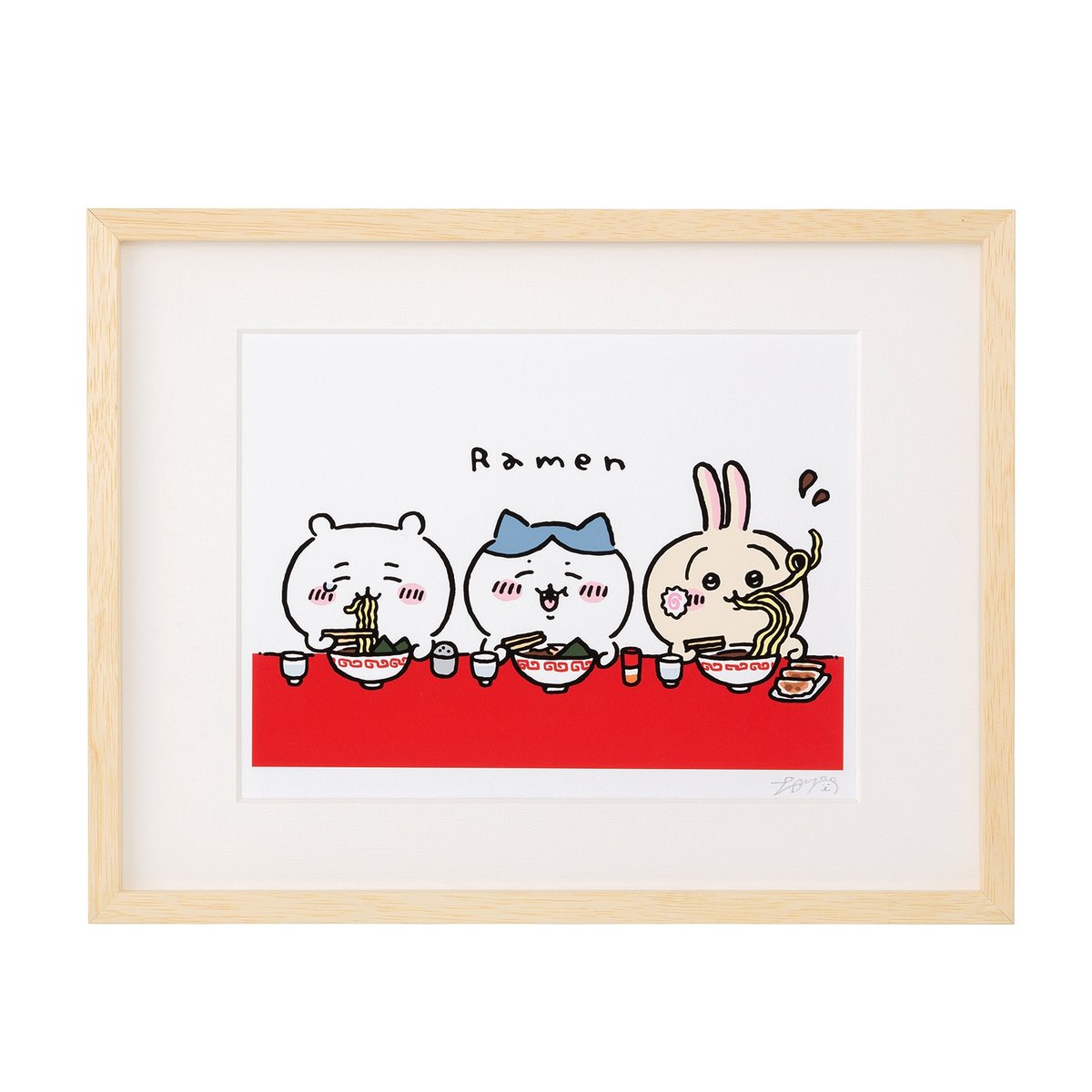 ちいかわ アートフレーム FACE ナガノ 直筆サイン付き 複製原画 当選品