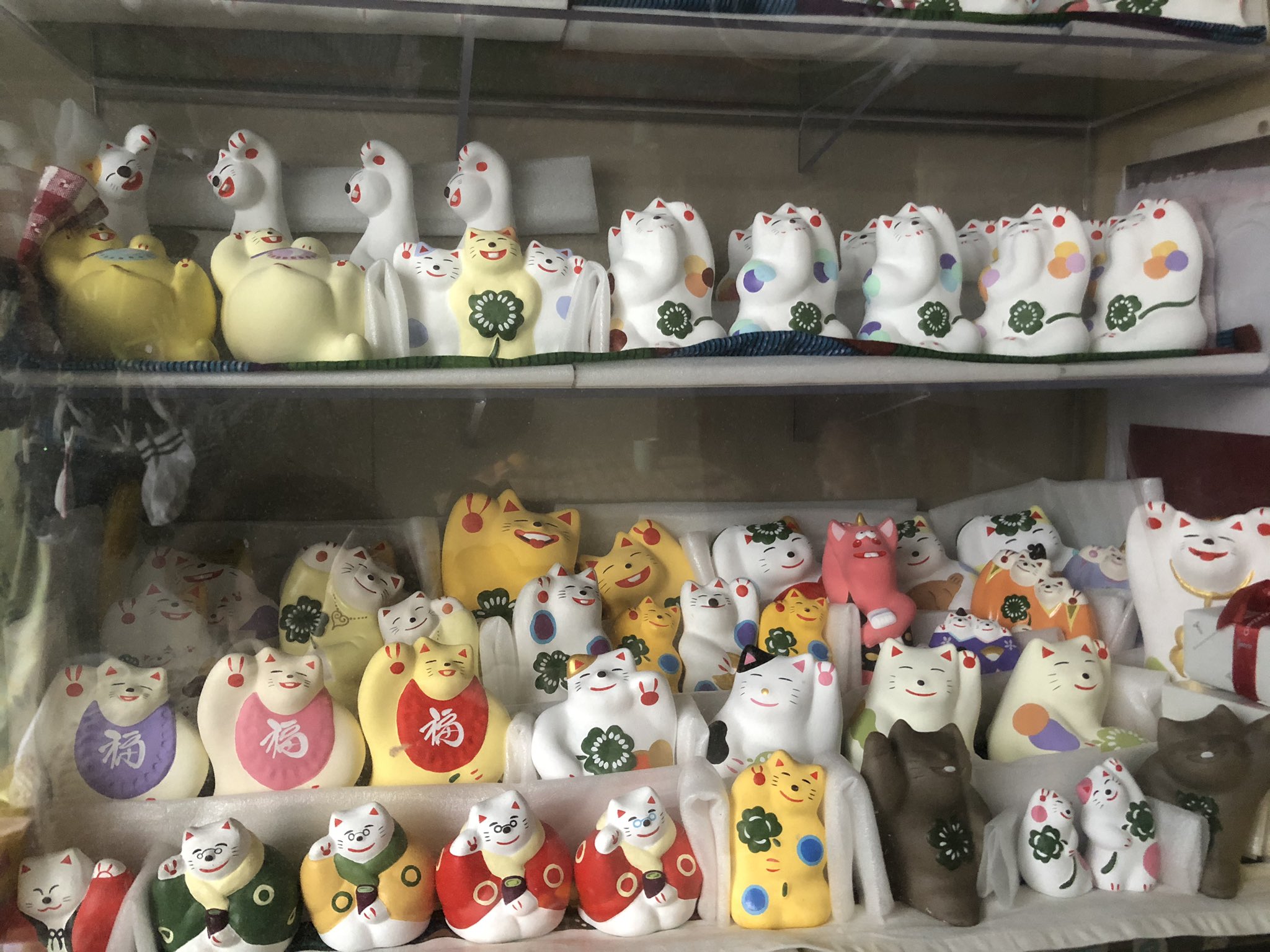 工房輪葉葉幸運の招き猫 3匹