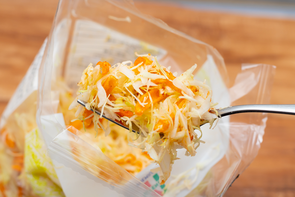 食品サンプル エビフライ トンカツ 卵とじ キャベツ千切り 胡瓜部分