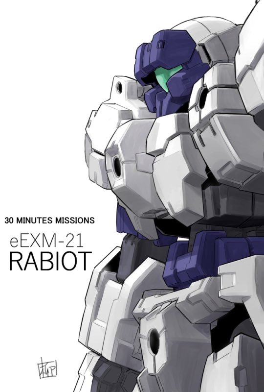 30 MINUTES MISSIONS の新機体 1/144 eEXM-21 ラビオット デザイン担当