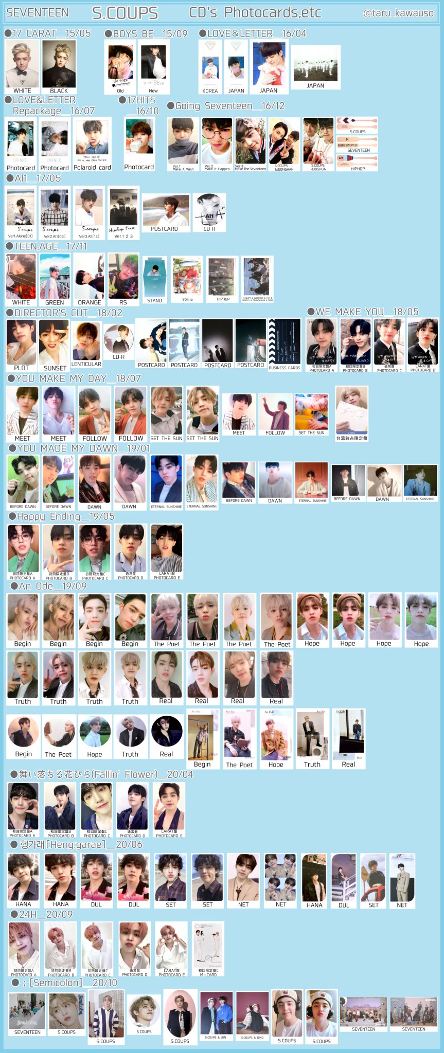 SEVENTEEN svt セブチ エスクプス YMMD 韓国 サノク トレカ SEVENTEEN