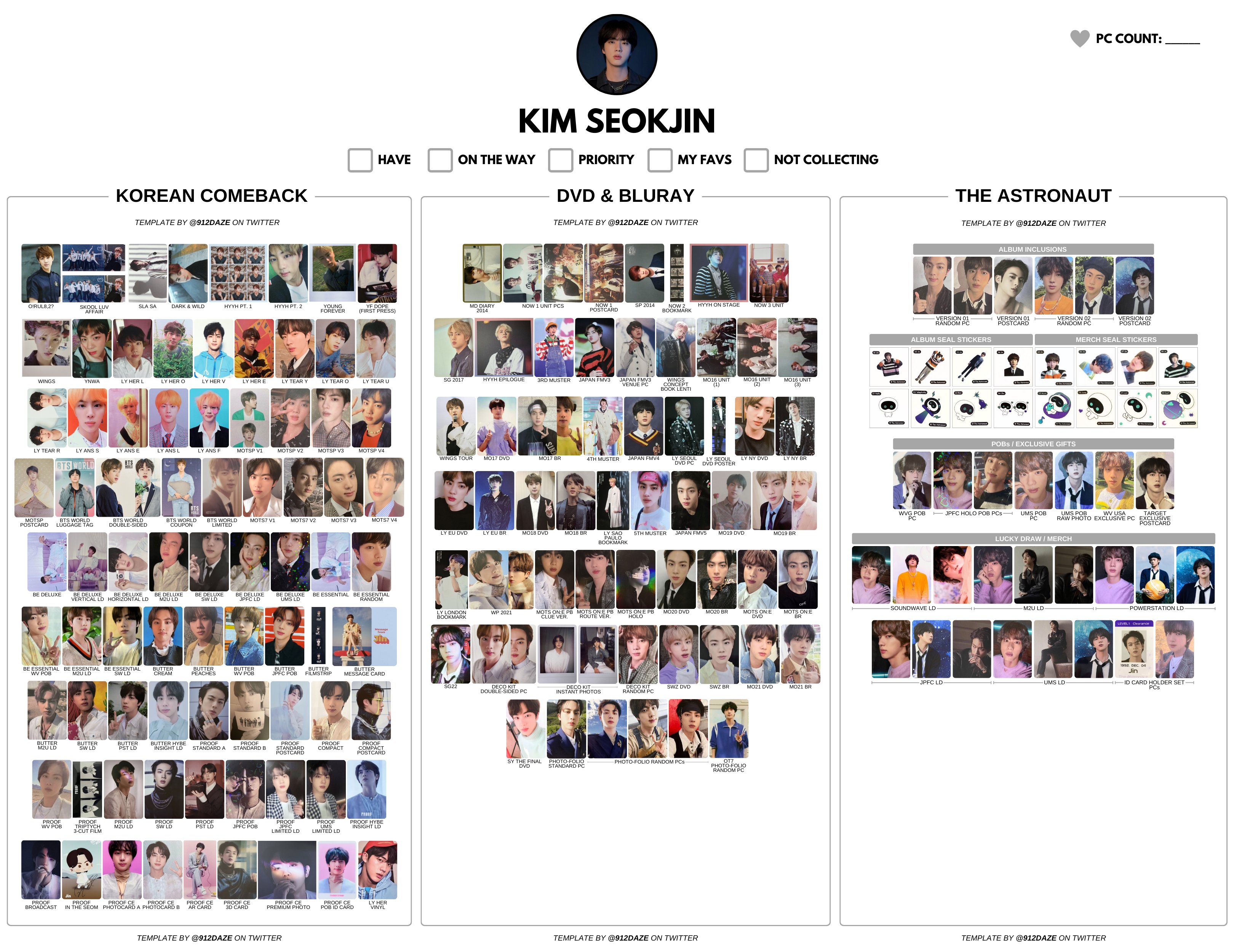 BTS PROOF 予約抽選トレカ JIN