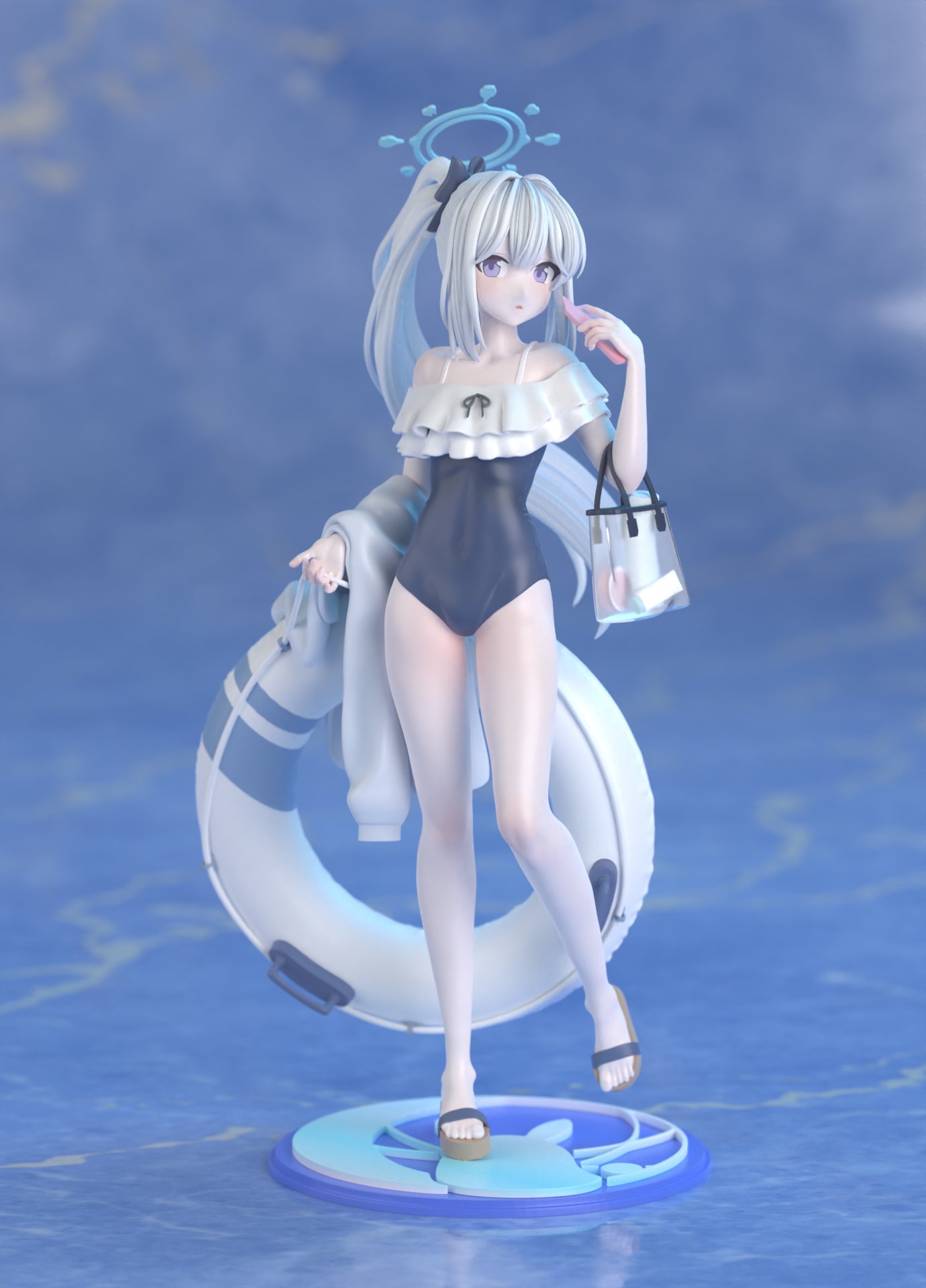 月雪ミヤコ 水着 フィギュア ブルーアーカイブ ガレージキット 1/6