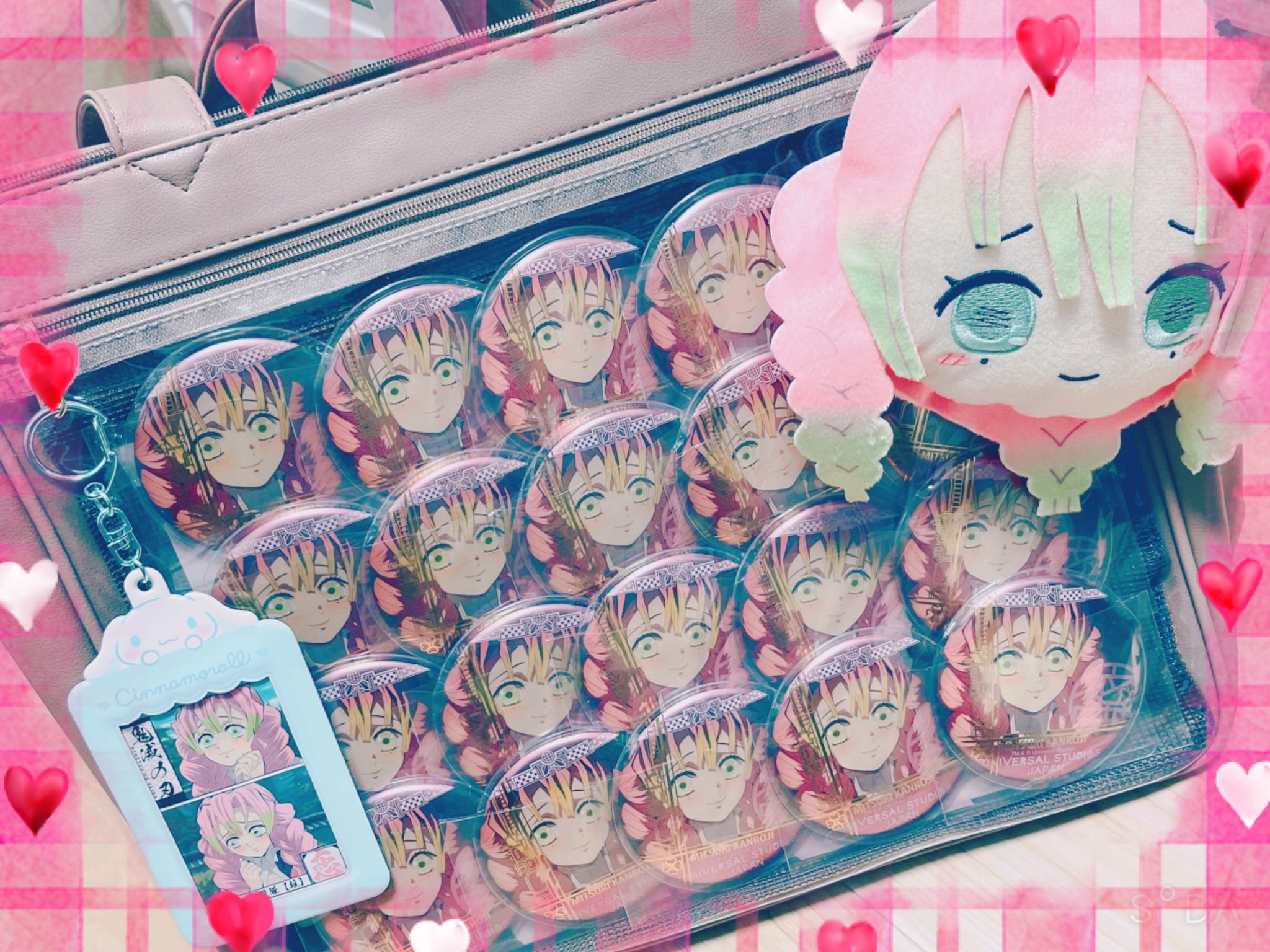 鬼滅の刃ショッピングバッグ 缶バッジ付き甘露寺蜜璃 鬼滅の刃