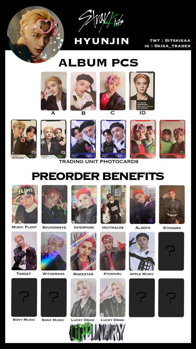 straykids ヒョンジン interpark 店舗特典 トレカ straykids