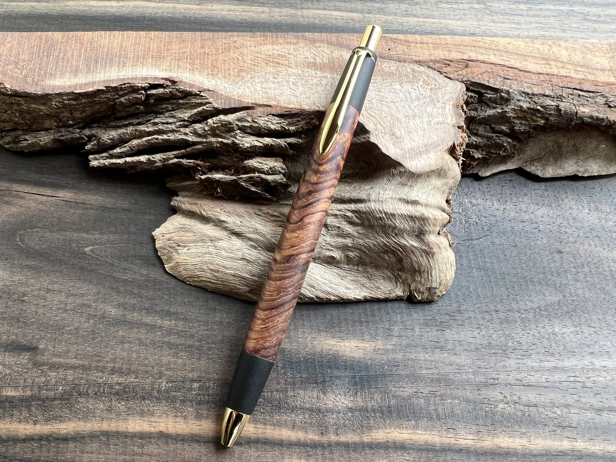 590超極上ホンジュラスローズウッド瘤杢 木軸シャーペン ボールペン 木