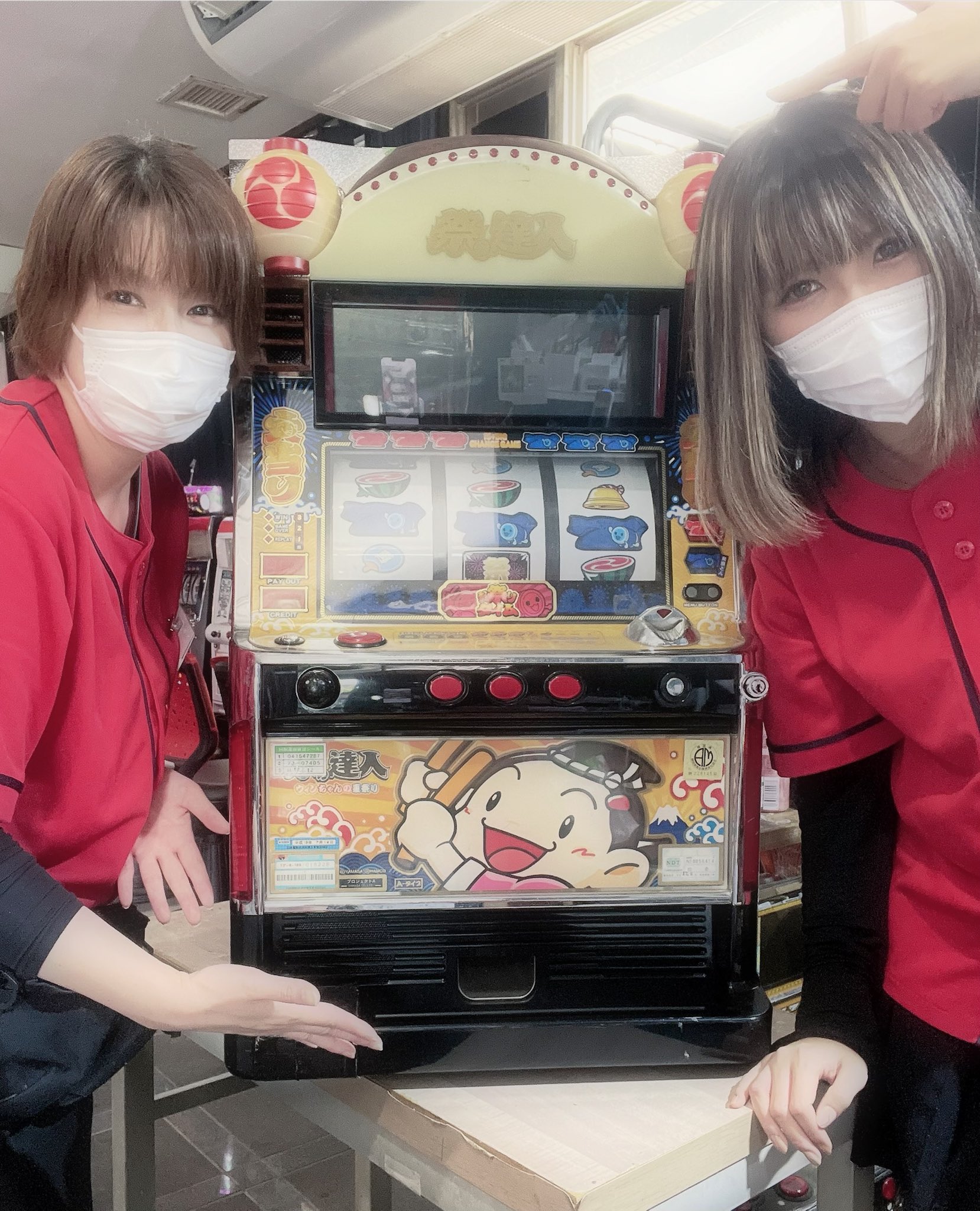 パチスロ 実機 祭の達人 ウィンちゃんの夏祭り 4号機 山佐