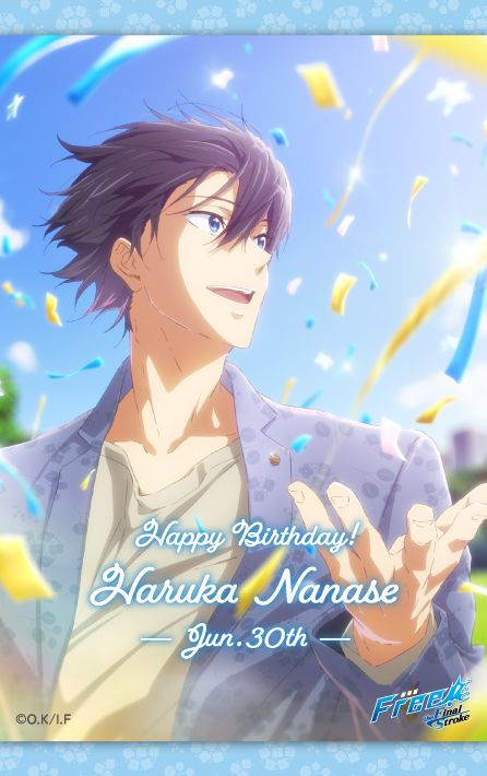 七瀬遙 Free! wonderful birthday バースデー 缶バッジ 七瀬遙 Free