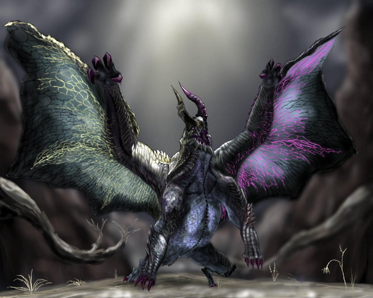 天を廻りて、冥界に堕つ 渾沌に呻くゴア・マガラ #モンハン #イラスト