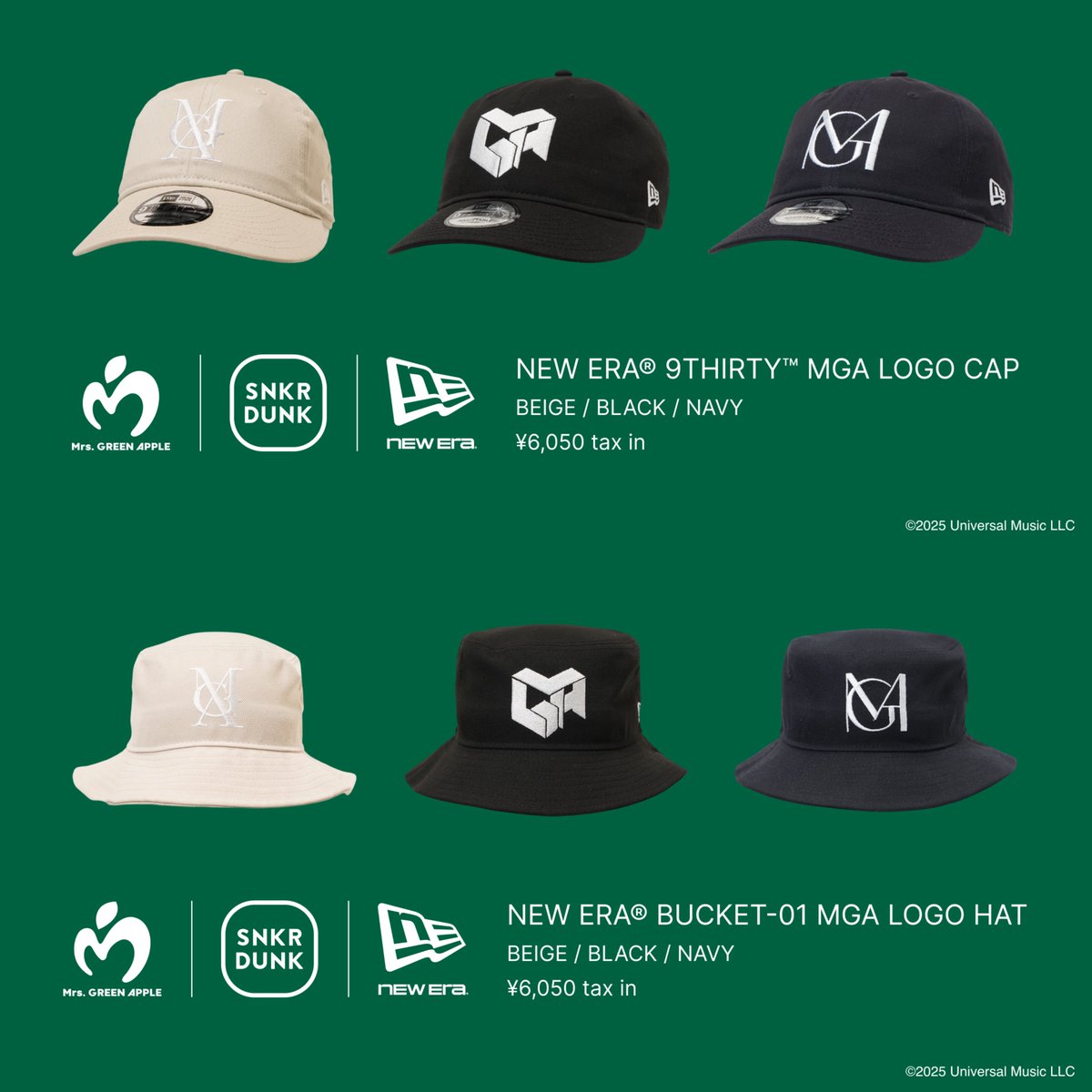 美品】Mrs. GREEN APPLE MGA キャップ 美品】Mrs. GREEN APPLE MGA