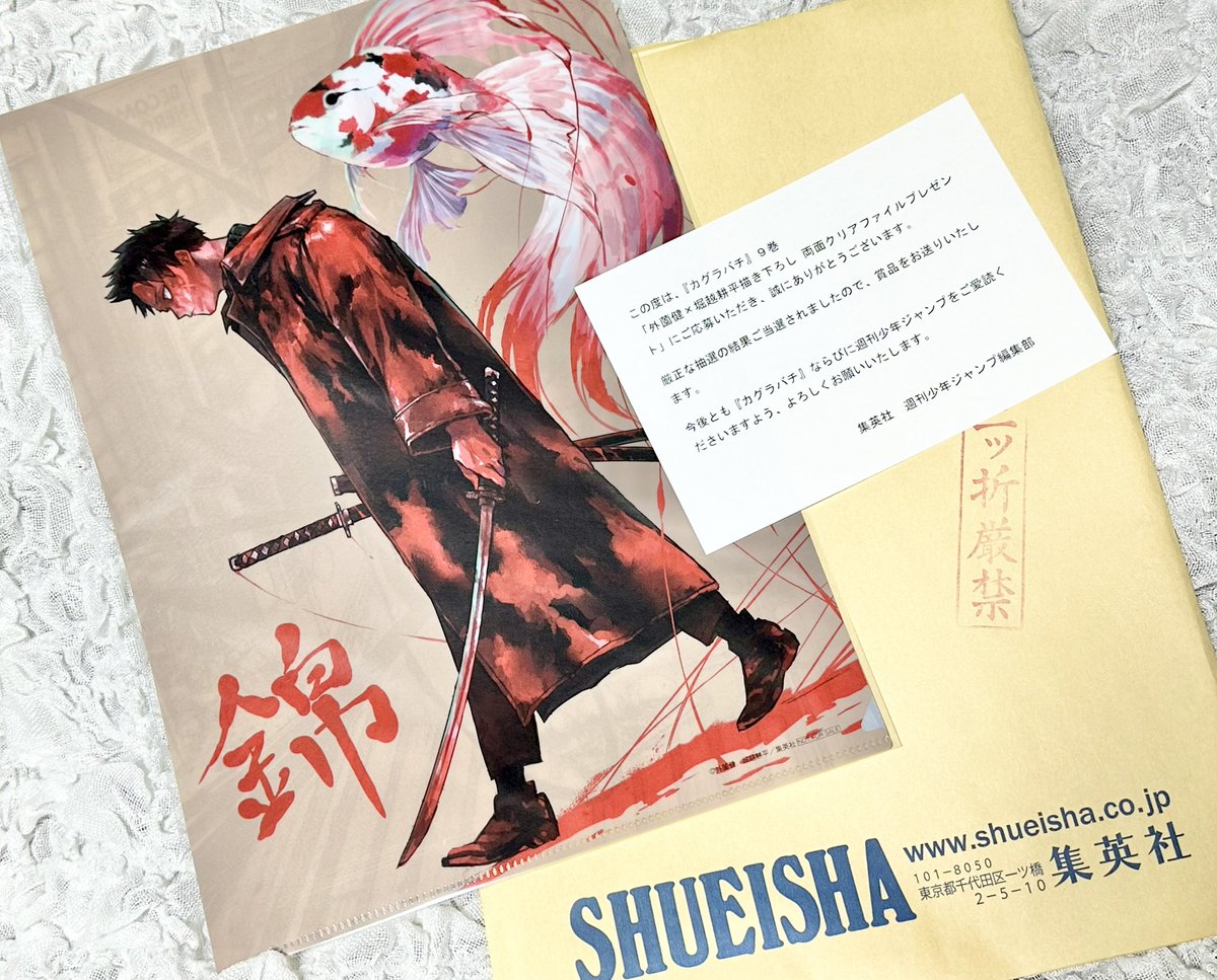 外薗健×堀越耕平描き下ろし 両面クリアファイル カグラバチ×ヒロアカ