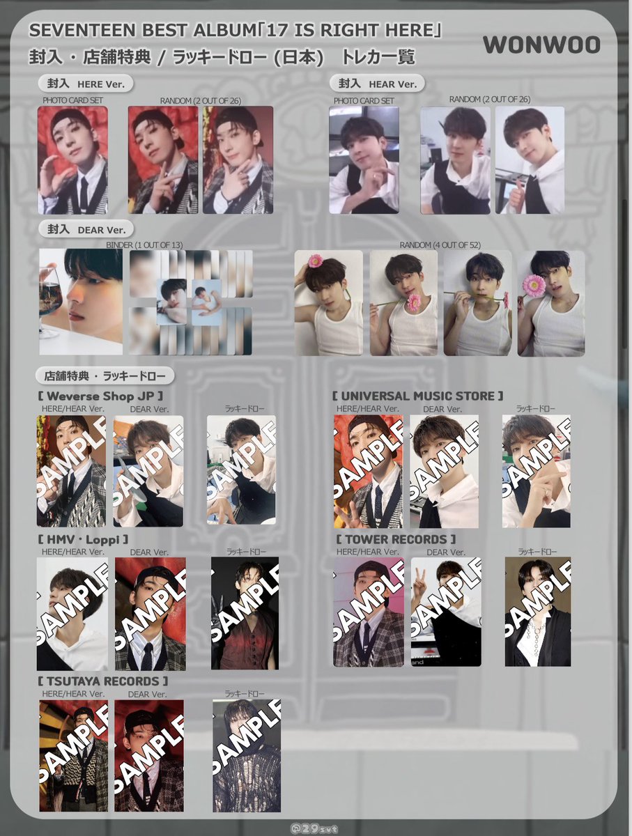 改 SEVENTEEN BEST ALBUM「17 IS RIGHT HERE」 セブチ 封入 店舗特典