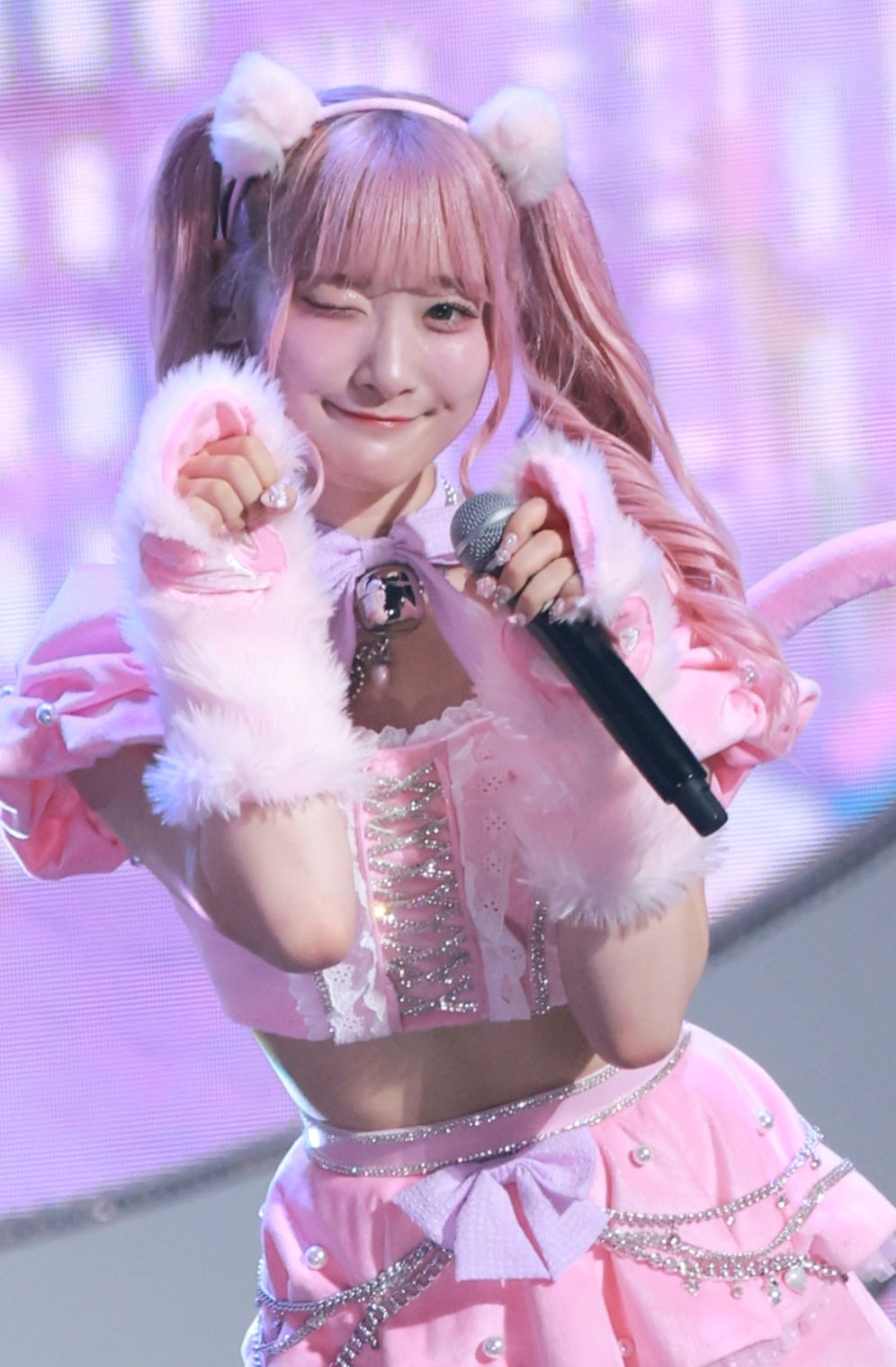 イコラブ 齋藤樹愛羅 生写真 猫衣装 直筆 チュウ LOVE イコラブ 齋藤樹愛