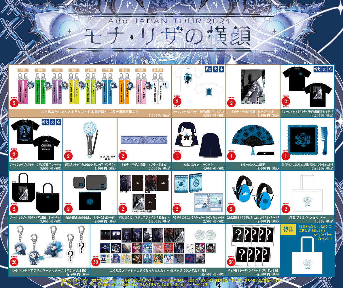 Ado ご当地あどちゃんストラップから日本旅行編から モナリザの横顔
