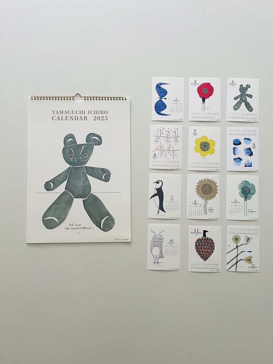山口一郎の 2025年のカレンダーが アートプリントジャパン より発売