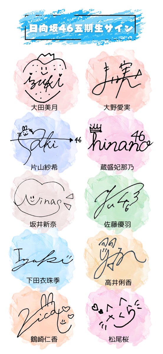 日向坂46 五期生 片山紗希 直筆サイン 生写真 日向坂46 片山紗希 直筆