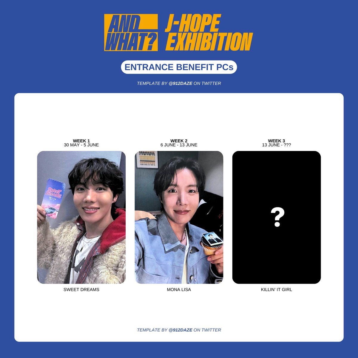 BTS J-HOPE HOBI SOLO EXHIBITION PC PHOTOCARD WISHLIST WL TEMPLATES