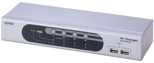 コレガ、4台のPCで利用可能なDVI対応PC切替器