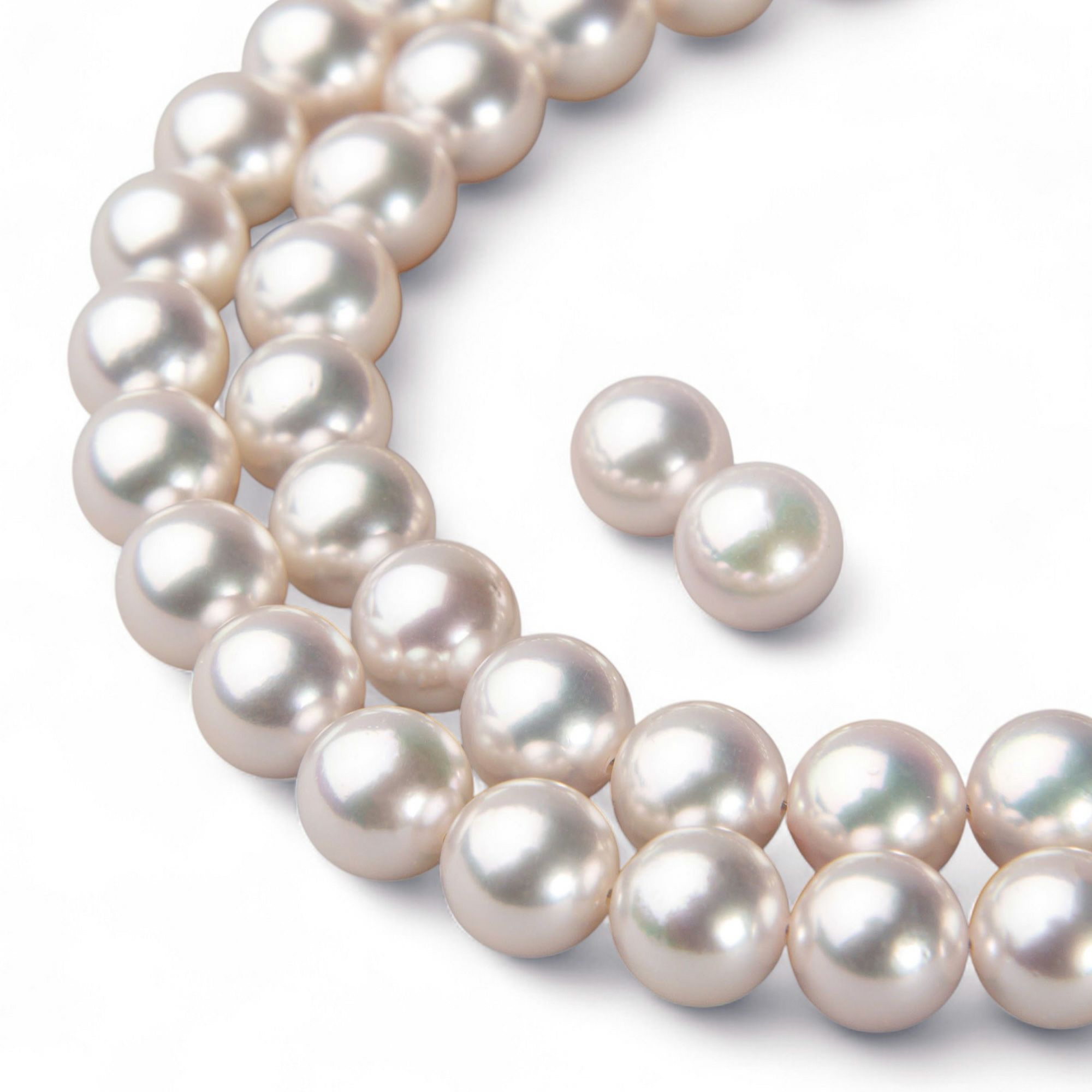 PT900 あこやパールピアス 特選本真珠 花珠 9mm ピンクホワイト系少