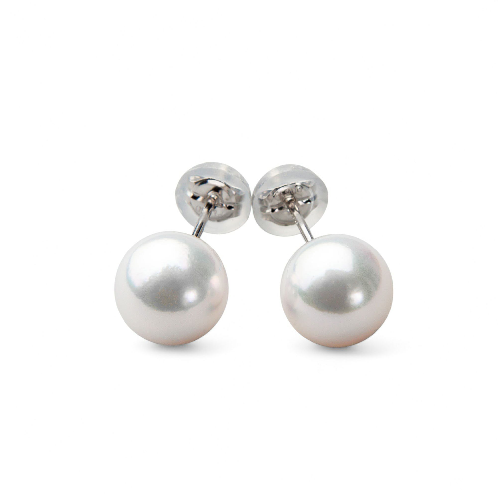 オーロラ花珠真珠 ピアス8.5-9.0mm PT900 | 花珠真珠ピアス・イヤリング