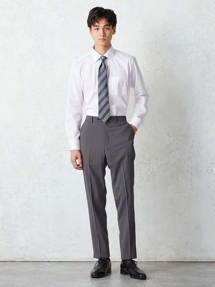 L．グレー グッドビズ ノータックスラックス 無地 ライトグレー