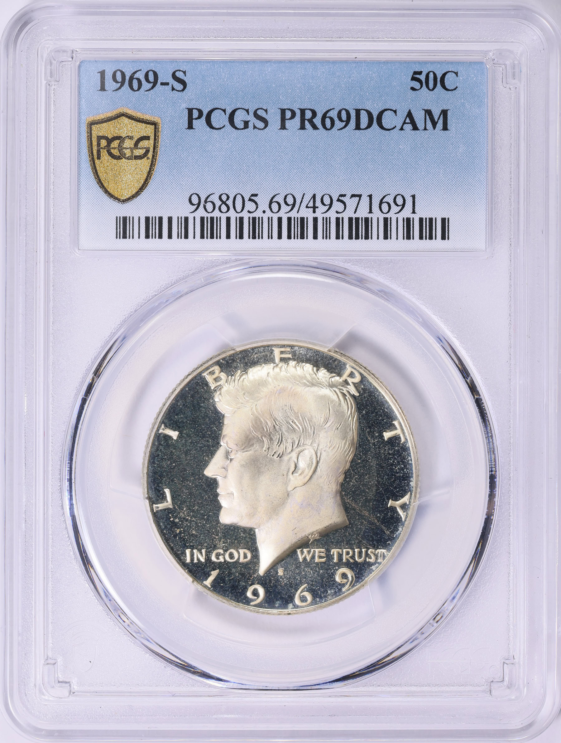 1969-S Kennedy Half Dollar PCGS Proof-69 DCAM (Item 1840343