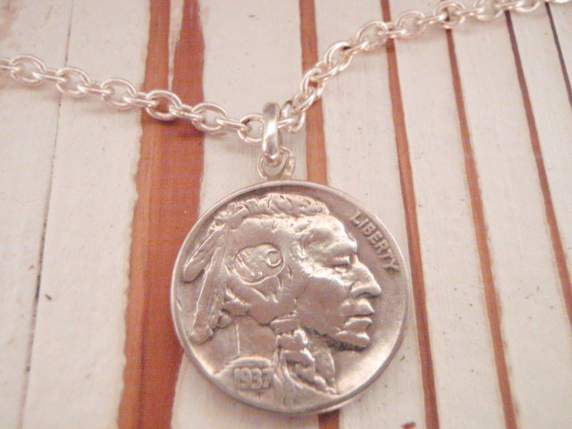 インディアン/バッファロー ニッケル 5セント 本物 ルテニウム&純銀