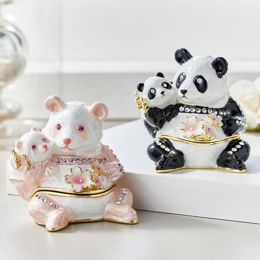 動物モチーフのジュエリーボックス パンダの親子(東京銀座PICALS