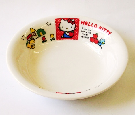新ハローキティ 磁器製フルーツ皿【通販/包装無料/特価/こども食器