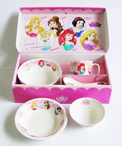 ディズニープリンセス 磁器製こども食器ギフトセット5点【通販/包装