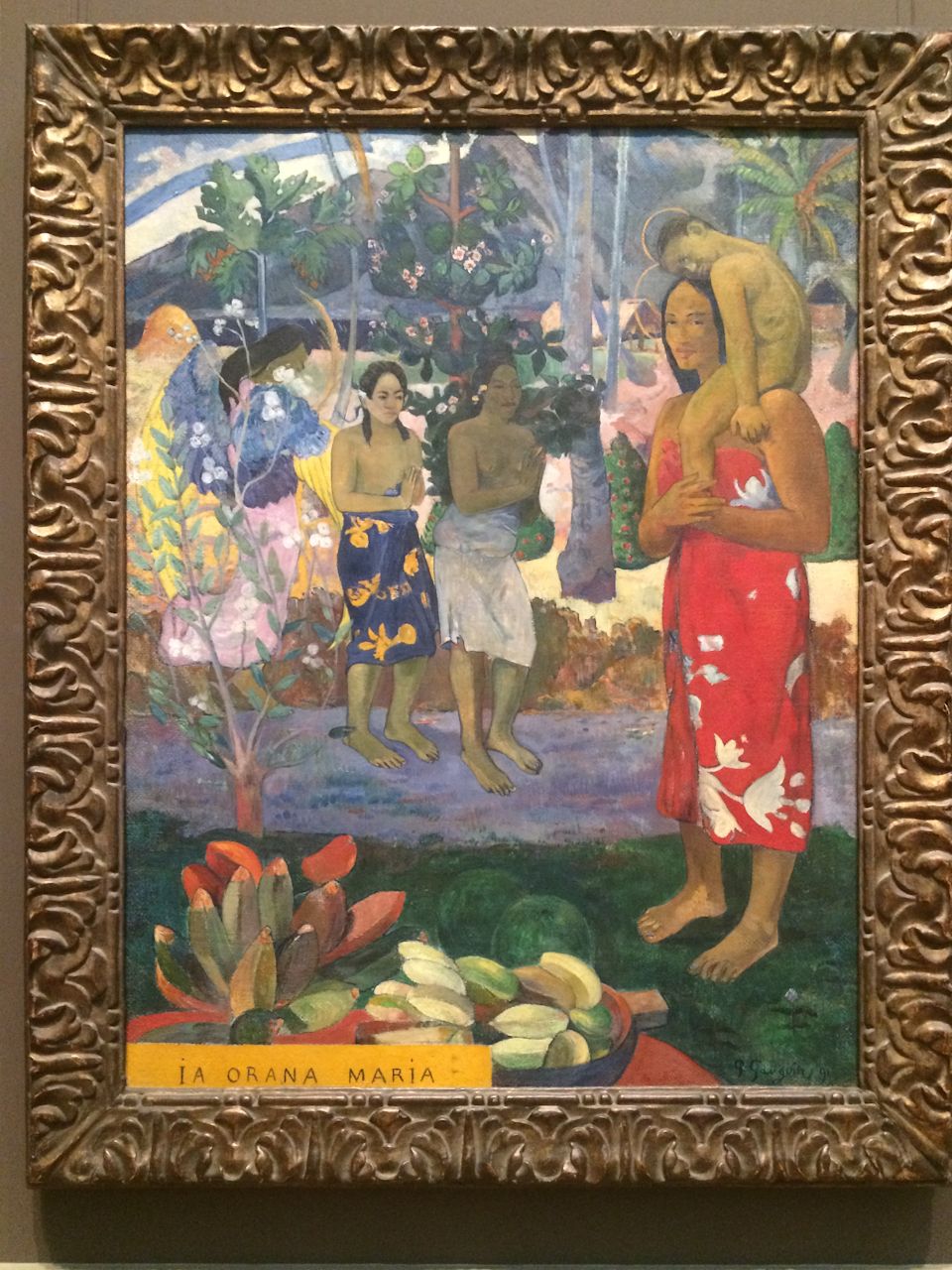 10号】 ポール・ゴーギャン 『イア・オラナ・マリア』 複製画 額装済み