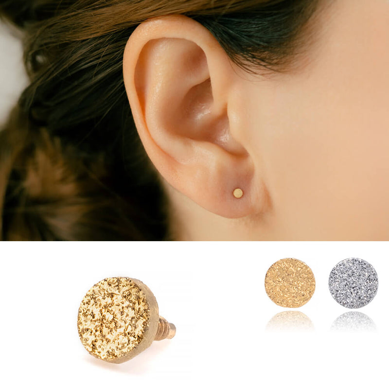 ディスク ボディピアス │キャッチ用におすすめ K18 プラチナ プレート