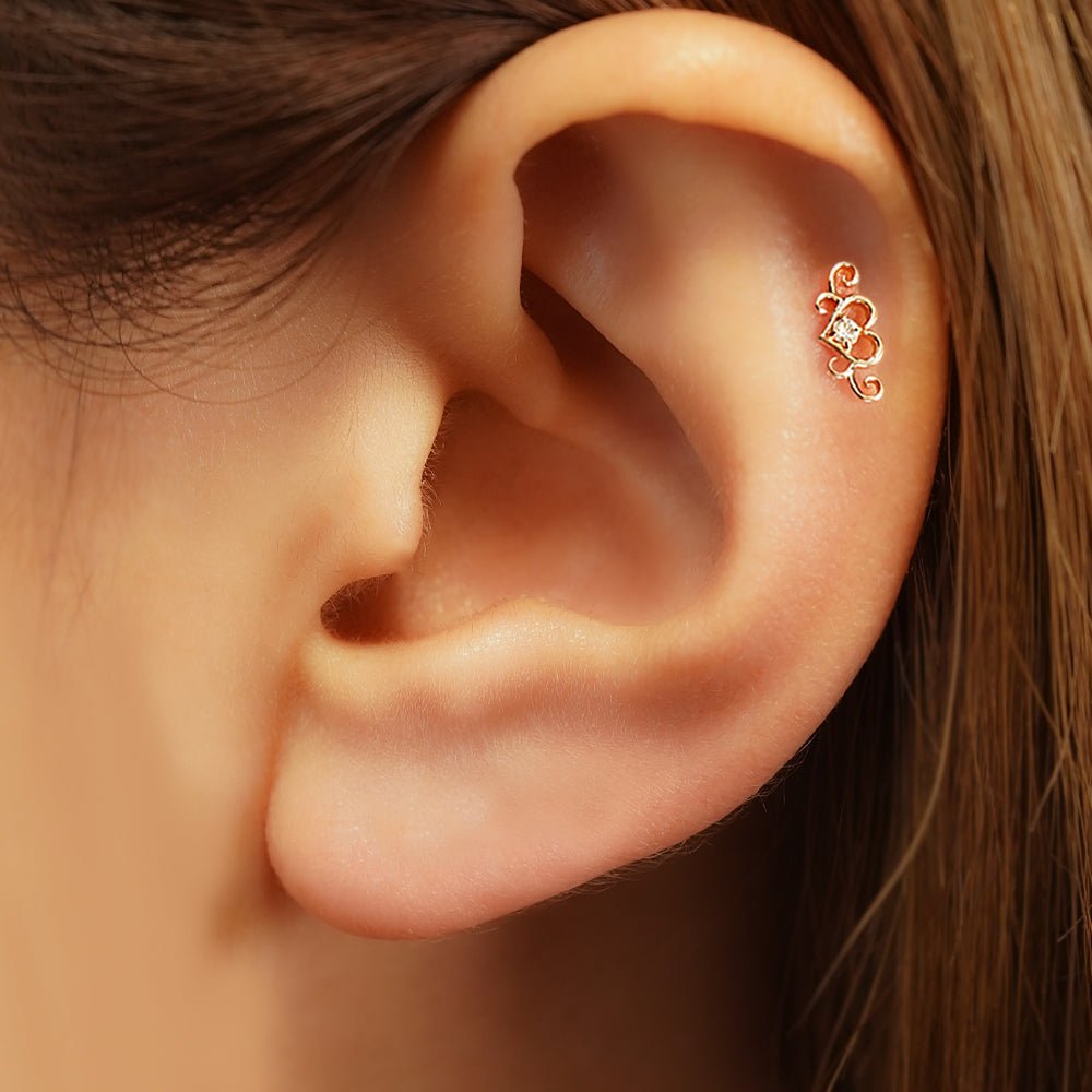 K10ピンクゴールドダイヤモンドピアス(RPE884-002)|TSUTSUMI