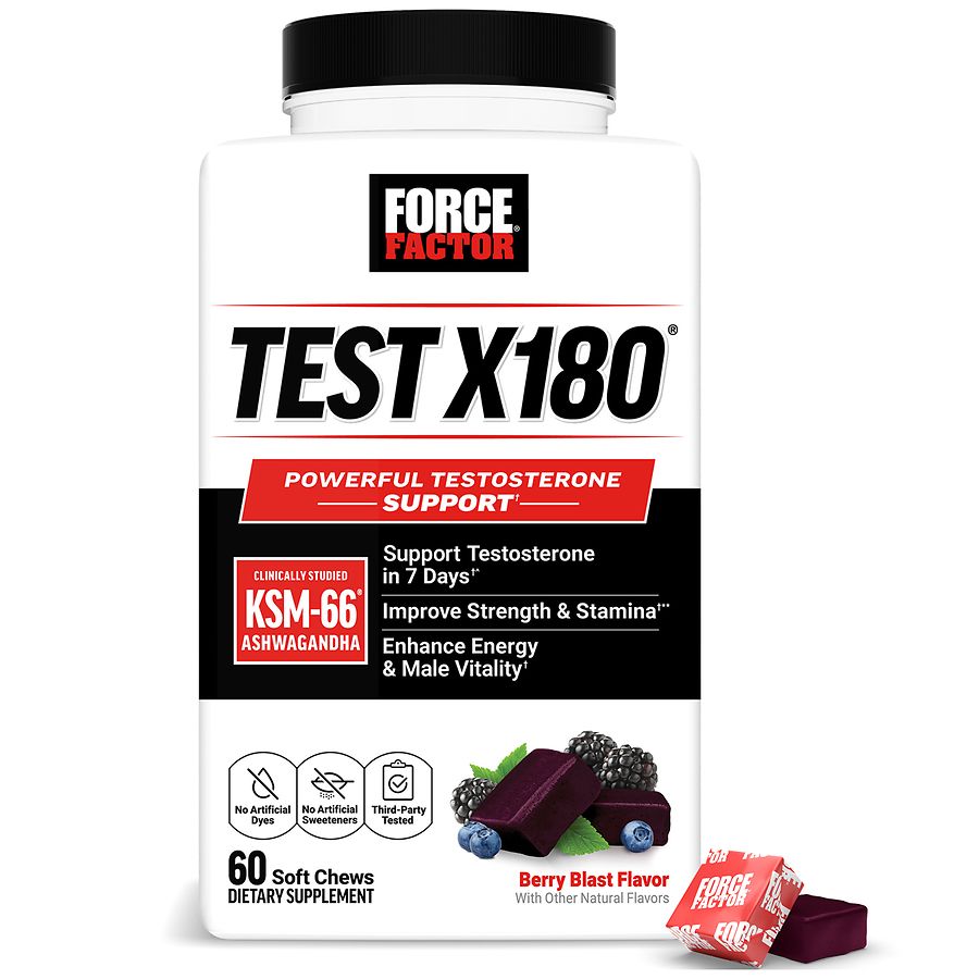 Force Factor Test X180 Soft Chews Berry Blast | Walgreens