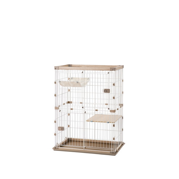 アイリスオーヤマ ウッディキャットケージ 2段 PWCR-962V (キャット