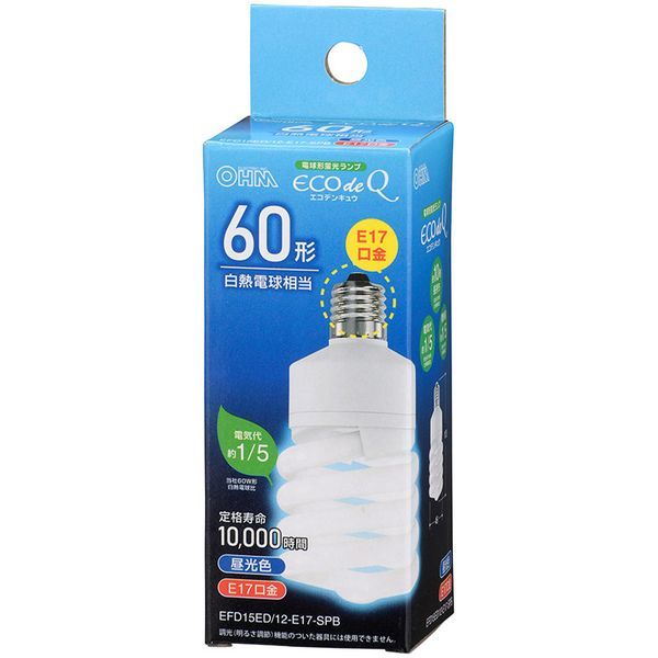 ECO de Q 12W E17型電球 10個セット ECO de Q 12W E17型