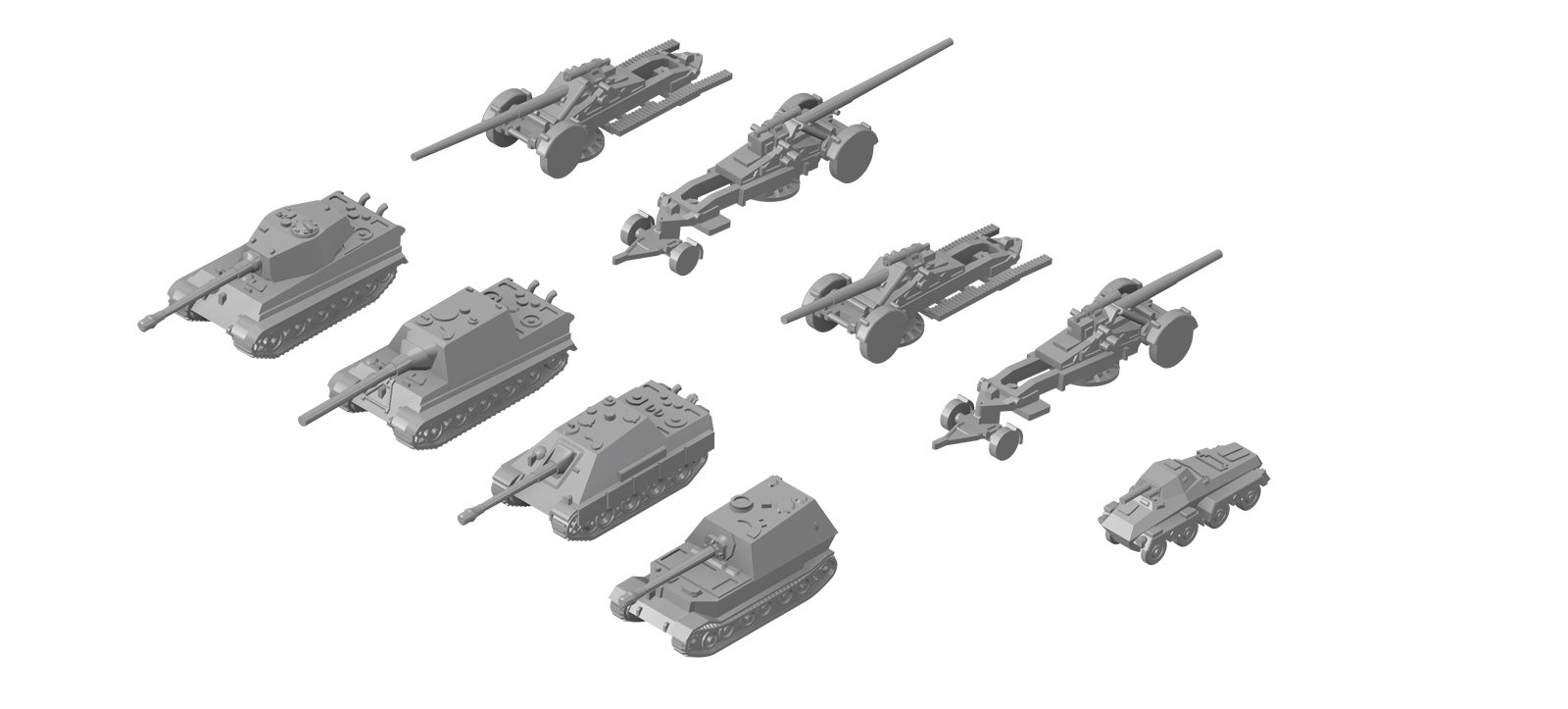 MI11 1/700 WWIIドイツ軍用車両セット3 – ピットロード