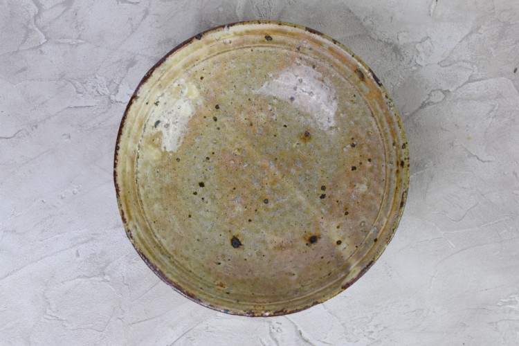 黄瀬戸石皿 鉢□瀬戸石皿 古い黄瀬戸 深皿 菓子器 お茶菓子
