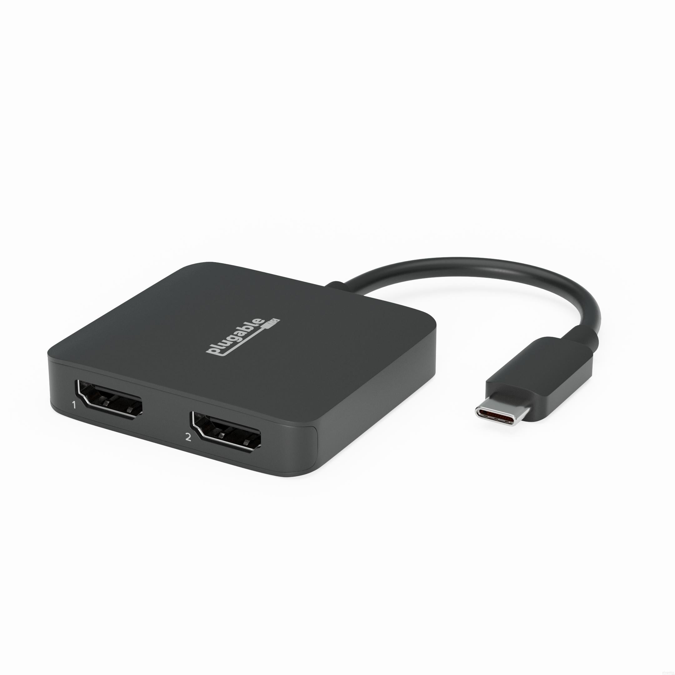 Plugable USB C to HDMI Adapter, Dual Monitor 4K 60Hz for Apple Mac