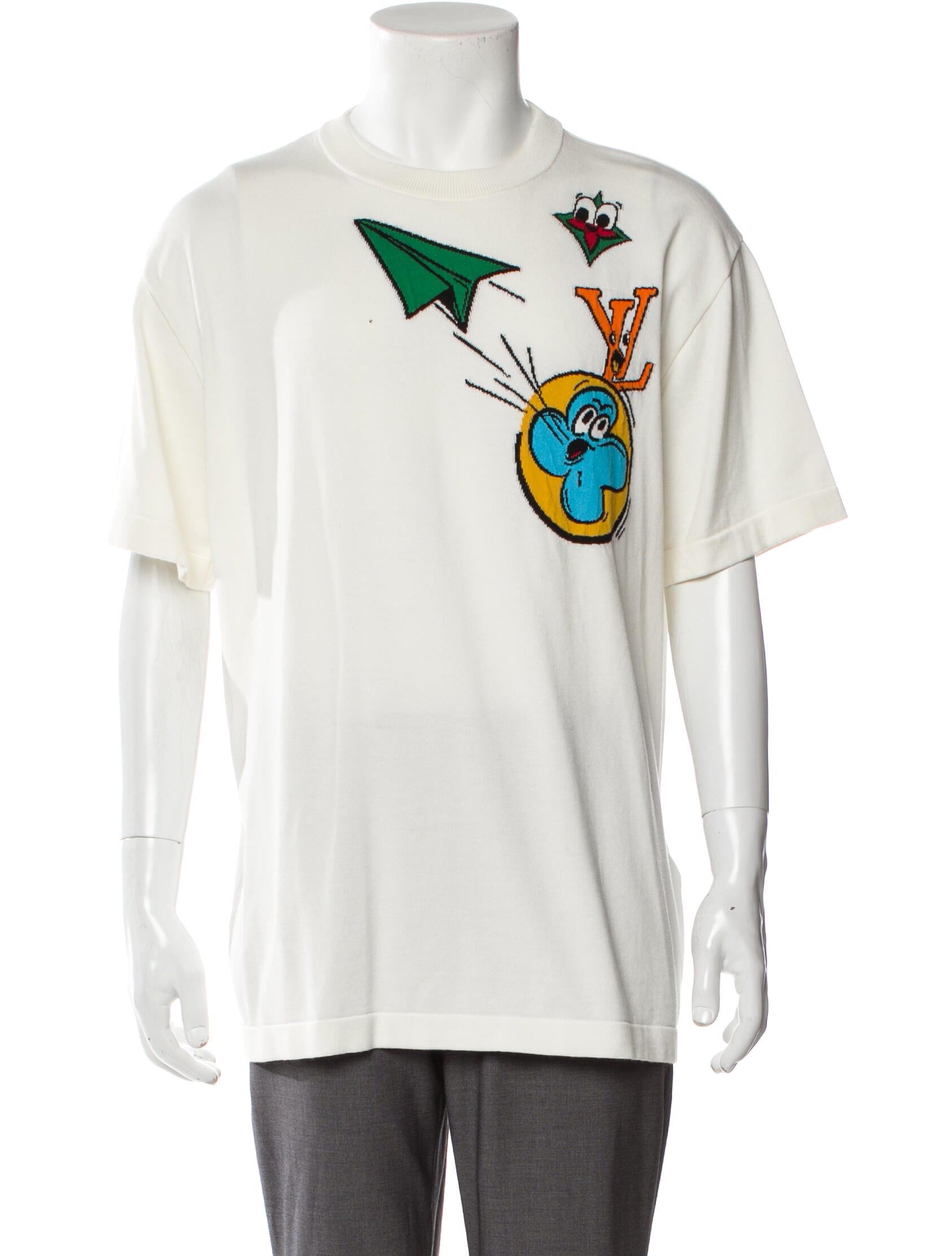 Louis Vuitton 2023 Cartoon Jacquard T-Shirt - Neutrals T-Shirts
