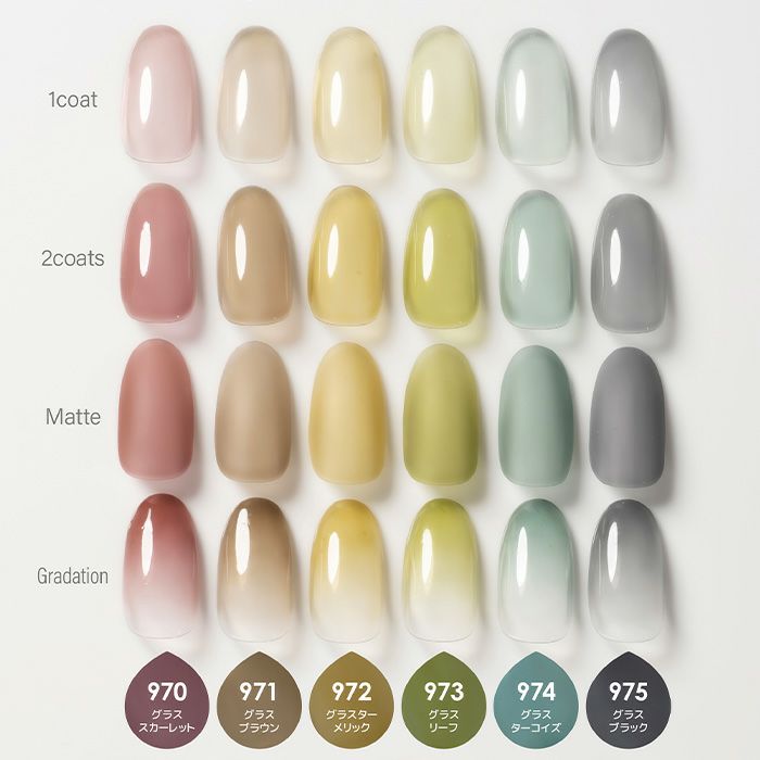 カラーEX／ステンドグラスシリーズ3g×6色セット | ジェルネイル