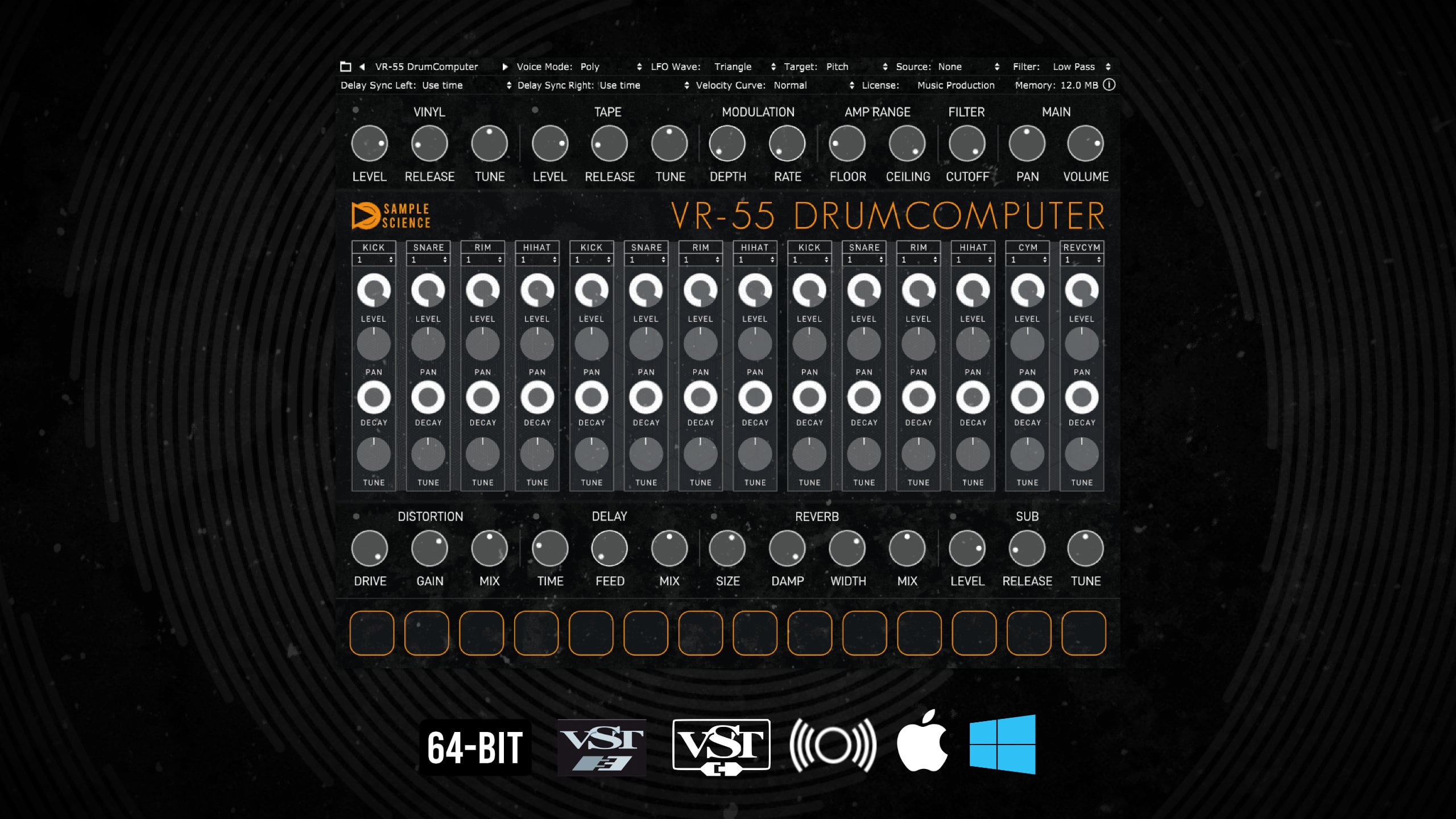 期間限定無償配布】ヴィンテージアナログドラムマシン Boss DR-55 | Dr