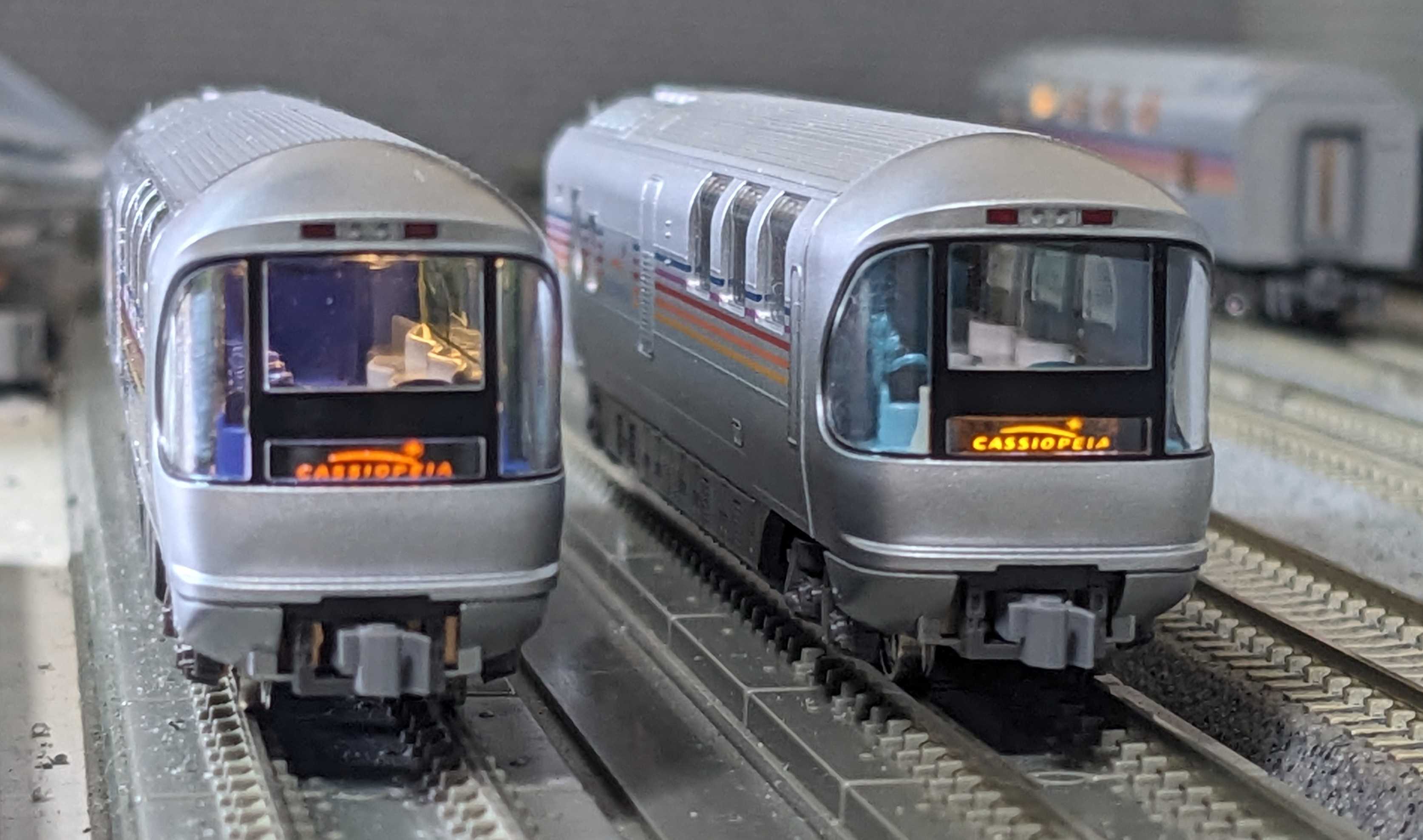 KATO 10-399 / 10-400 カシオペア nゲージ 室内灯付 全車室内灯付き